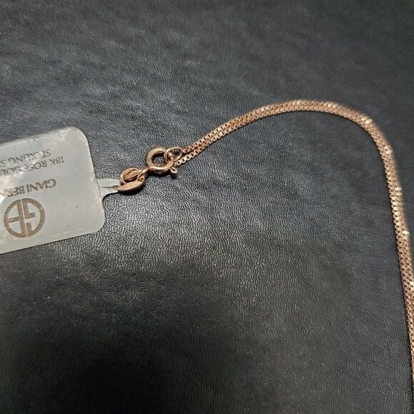 Giani Bernini 18K rose gold over ss necklace 20" - Picture 1 of 7